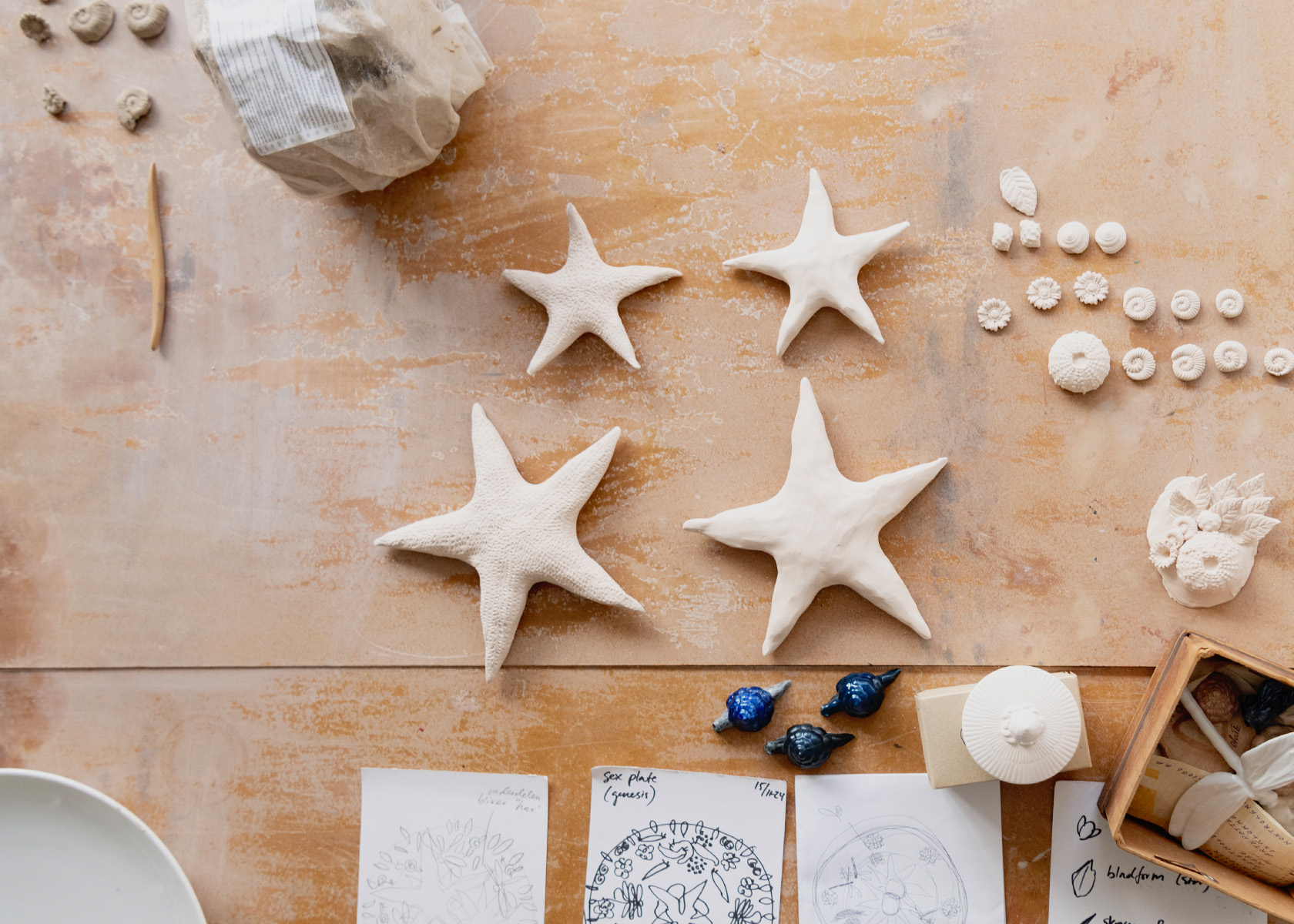 Pieces for the art pieces As above so Below by Klara Lilja for Royal Copenhagen